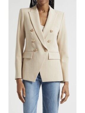 New Veronica Beard Miller Dickey Jacket In  Heathered Sand Size 2 $798